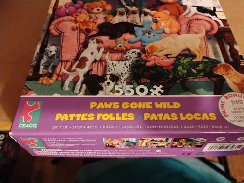 Ceaco PAWS GONE WILD Grandma's Armchair 550 Piece Jigsaw Puzzle - Picture 3 of 3