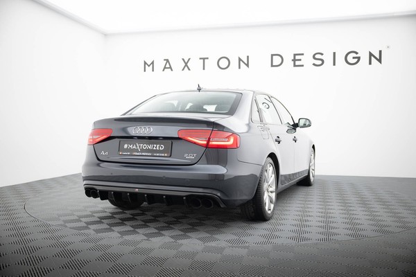 Maxton Design Heckansatz Diffusor Passend FüR Audi A4 B8 FL (Doppelauspuff Li. R-image