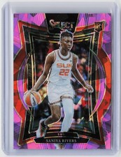 2025 Panini WNBA Select Saniya Rivers #52 Concourse Pink Ice Prizm RC
