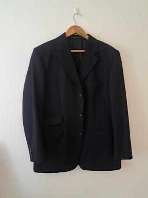 TM Lewin dunkelblau Anzug 42 kurz Wolle 2-teilig London formell Jermyn Street 