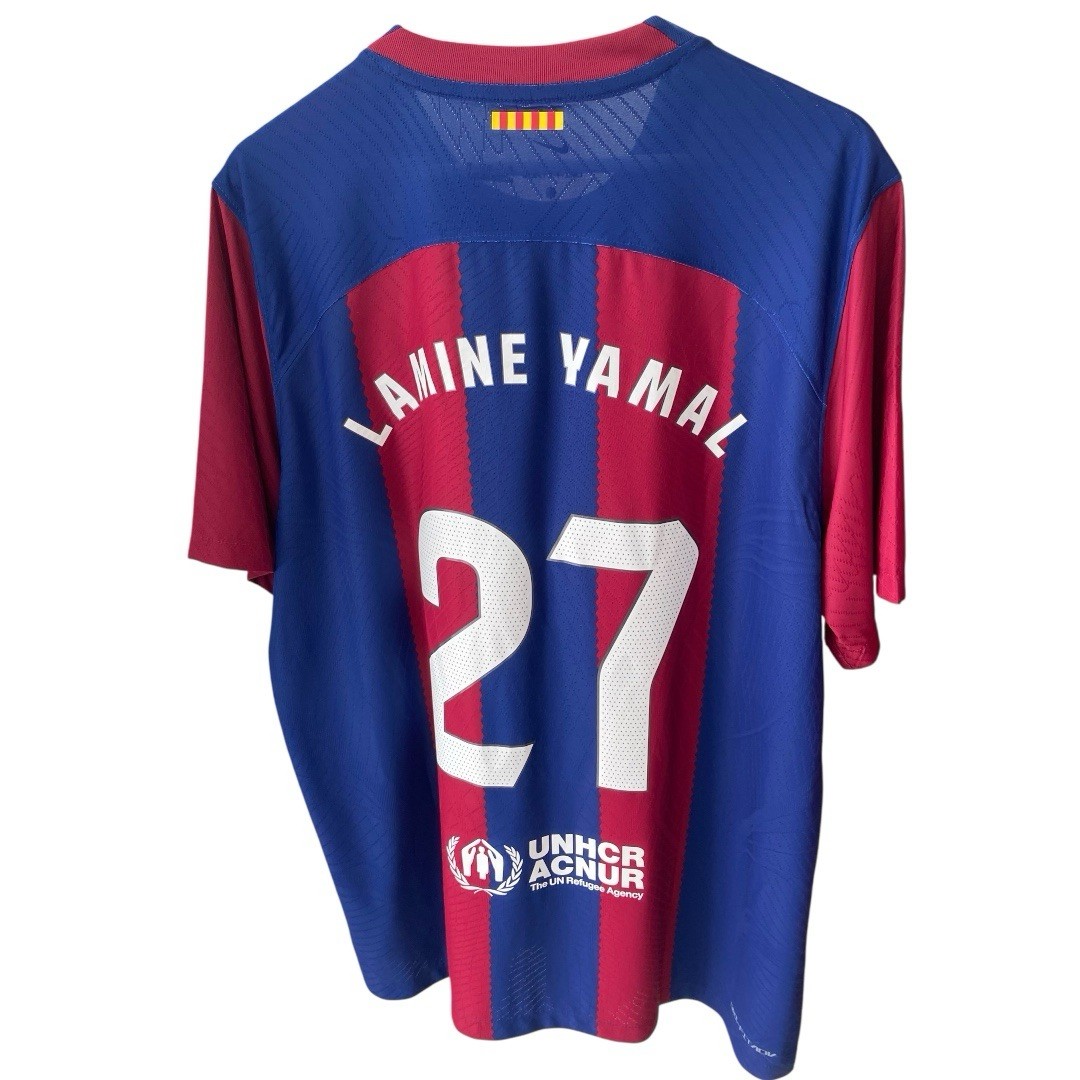 Nike FC Barcelona 23/24 Home Jersey Lamine Yamal #27 Men's