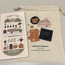 Starbucks Reserve Roastery Tokyo Traveler's Notebook Tasting Note Cotton Bag Set