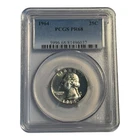 1964 WASHINGTON QUARTER, PROOF, PCGS, PR68 16B