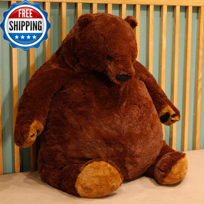 23.6In Dark Brown Teddy Bear Plush Toy Simulation Djungelskog Teddy Bear Stuffed