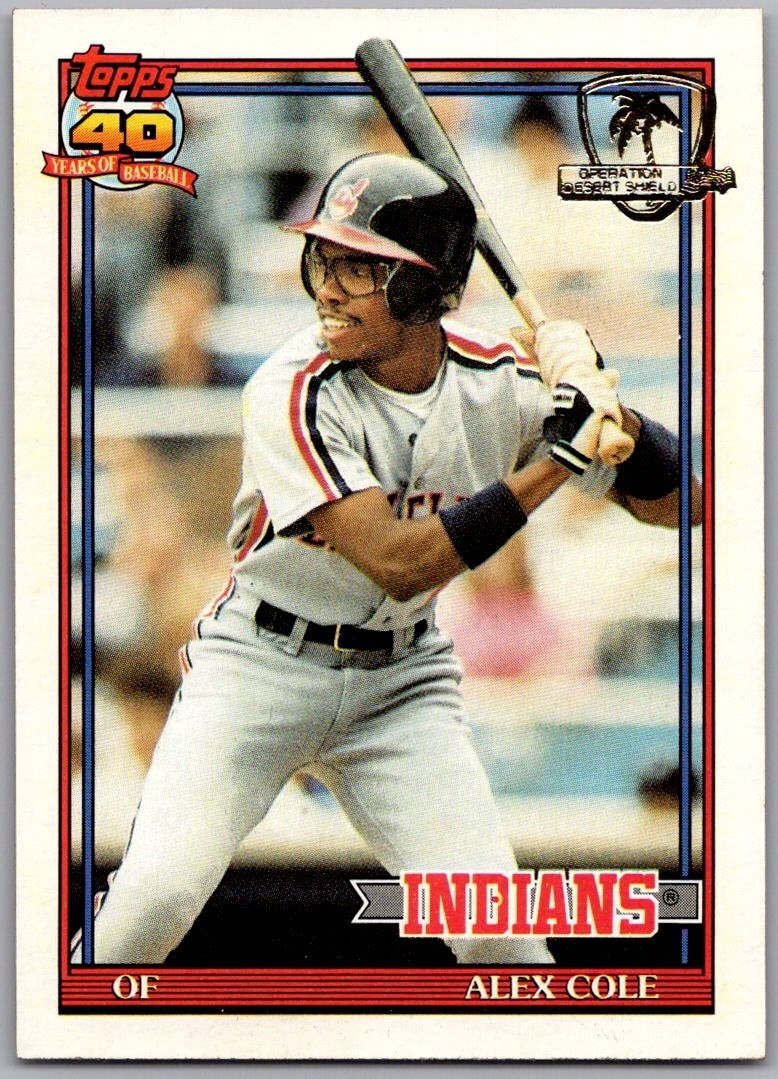 1991 Topps - Alex Cole #421 Operation Desert Shield
