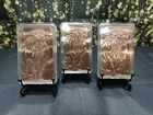 Lot of 3 10 AVDP oz .999 Fine Copper Bull, Very Low Mint  Bullion Copper Bar