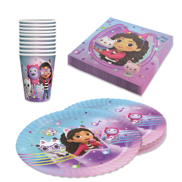 Gabby’S Dollhouse Partyset 36-Tlg – 8 Becher, 8 Teller, 20 Servietten-image