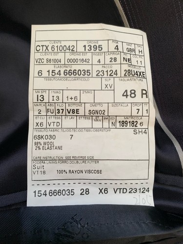 Mens LUXURY VERSACE COLLECTION WOOL SUIT In BLACK STRIPE 38R EXCELLENT CONDITION - Picture 6 of 7