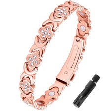 PURE COPPER CLOVER BIO MAGNETIC BANGLE/BRACELET HEALING ARTHRITIS/PAIN RELIEF UK