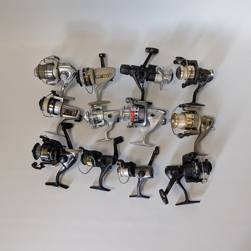 12 Assorted Spinning Reels - Shakespeare/Shimano/Zebco/Ryobi... - Part/Repair - Picture 1 of 13