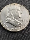 1957-P Choice BU Franklin Half Dollar No Mint Mark