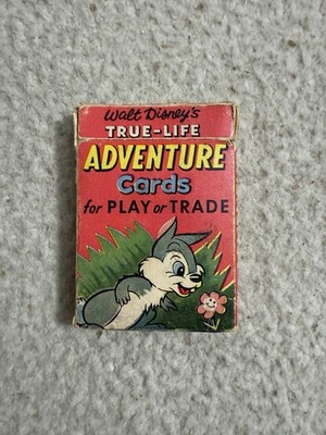 Walt Disney's True-Life Adventure Card Game Vintage Circa 1950's Deck Set