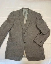 Tallia Uomo Single Breast Two Button Sports Coat Silk Wool 43L Tweed