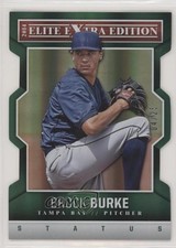 2014 Panini Elite Extra Edition Status Emerald Die-Cut 4/25 Brock Burke #62 g9j
