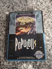 Populous (Sega Genesis, 1990) Authentic Game Cartridge, CIB Complete