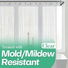 Clear Shower Curtain Liner with 3 Magnets, 72x72 Premium Flexible Sturdy Plastic