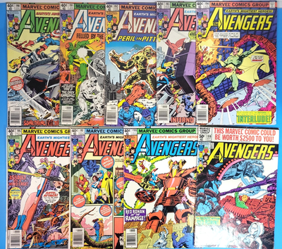 #ad 9 Avengers #190 199 Lot Run Marvel 1980 191 192 193 194 195 Taskmaster $34.95