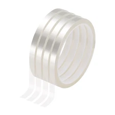 4Rolls High Temperature Masking Tape 1/4"x108ft PET Adhesive Tapes Transparent