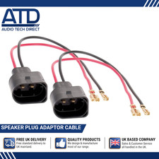 Speaker Adaptor Plug For VW Golf MK5 Beetle Caddy Mk3 Eos Fox UP Cable Pair Lead