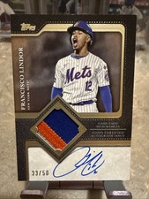 2025 Topps Update Francisco Lindor Flagship Auto Patch Gold 3350 SSP G2U