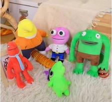 Smiling Friends Plush Toys, Pim, Glep, Charlie, Allan & Mr Frog Stuffed 15-25cm