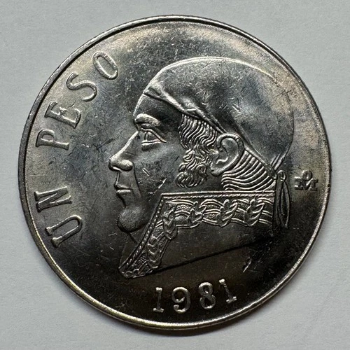 Photo of a 1981 Mexico 1 Peso (1970-1987) from an eBay listing that sold on Jul 15, 2026