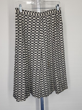 Herm s Sport Paris Skirt H Logo Print Black White Bonwit Teller Size 46