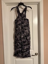 Cherokee Boys' Camouflage Ski Pants 6/7 Gray Black Insulated