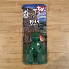 TY Beanie Green Baby Erin the Bear 1999 St. Patrick  s Plush Toy NIP