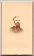 Antique CDV Circa 1860s Kelley Bearded Man In Suit New York NY