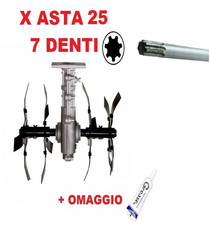 Gruppo Zappette x Decespugliatori Motozappa Orto per asta Ø25 - 7 Denti