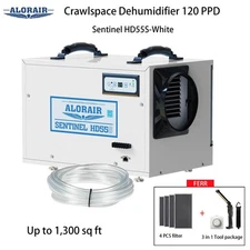 ALORAIR Crawlspace Dehumidifier 120 PPD Moisture Removal Commercial for Basement