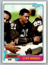 1981 Topps #403 Cliff Branch