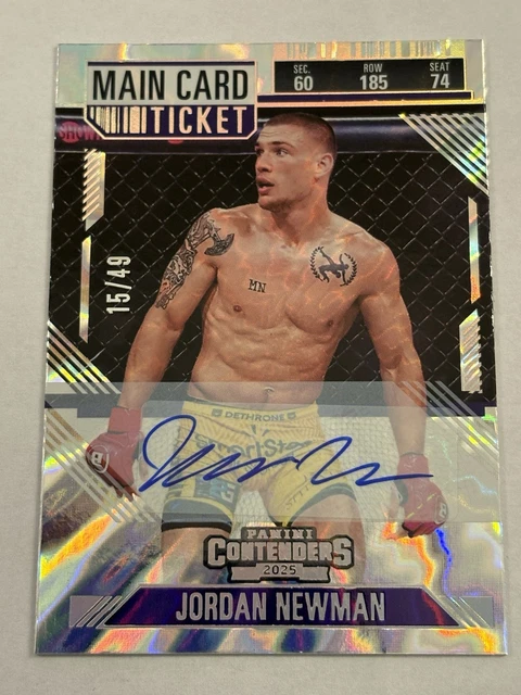 2025 Contenders PFL Jordan Newman Main Even Auto SSP /49
