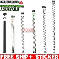 AGGRESSIVE ARMS GL0CK 19 GEN 3 ADUSTABLE TUNEABLE GUIDE ROD KIT FIX CYCLE ISSUES