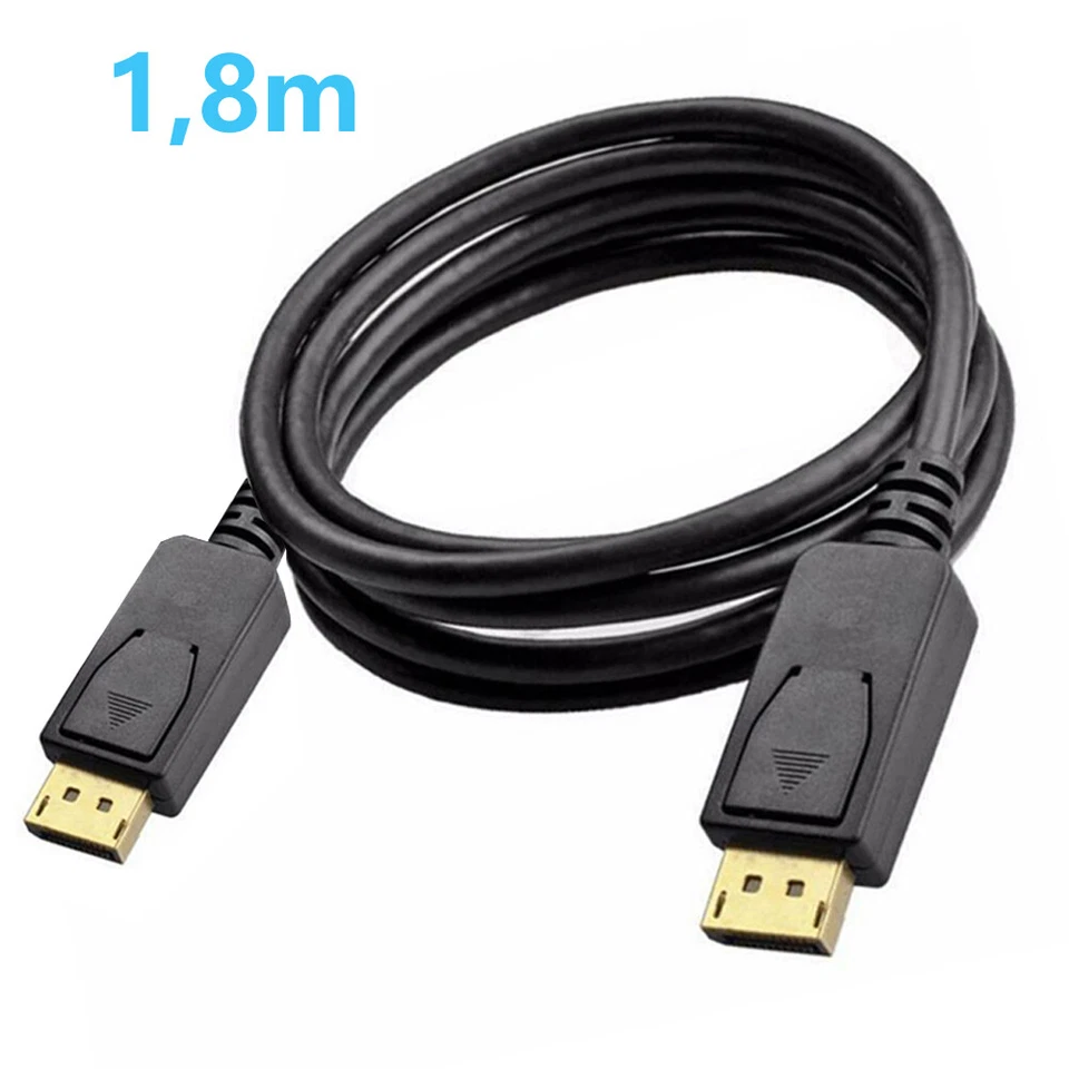 L48 DisplayPort Kabel Verbindungskabel, DisplayPort auf DisplayPort Stecker 1,8m - Bild 4 von 4