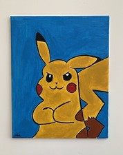 Pokemon Pikachu Painting-8x10 Inch Canvas - Hand Painted and signed