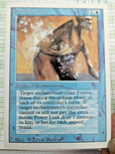 MTG Power Leak Revised Edition Regular Common New Old Stock See Description - 第 2/2 張圖片