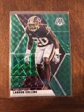 2020 MOSIAC FOOTBALL GREEN PRIZM LANDON COLLINS #199 REDSKINS