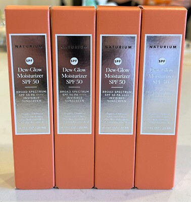 4X Naturium Dew-Glow Moisturizer Sunscreen SPF 50 0.7oz/20mL Each Exp 3/26