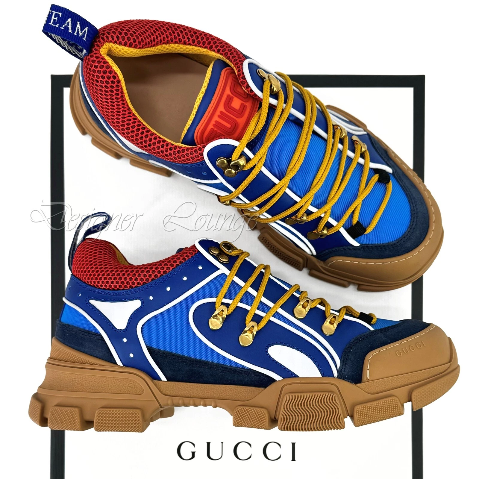 Baskets GUCCI homme FLASHTREK SEGA 10 G / US 10,5 multicolores neuves authentiques