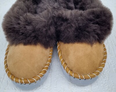 LAMMFELL Warme HAUSSCHUHE NEU, Schaffell/-leder (540-22/14