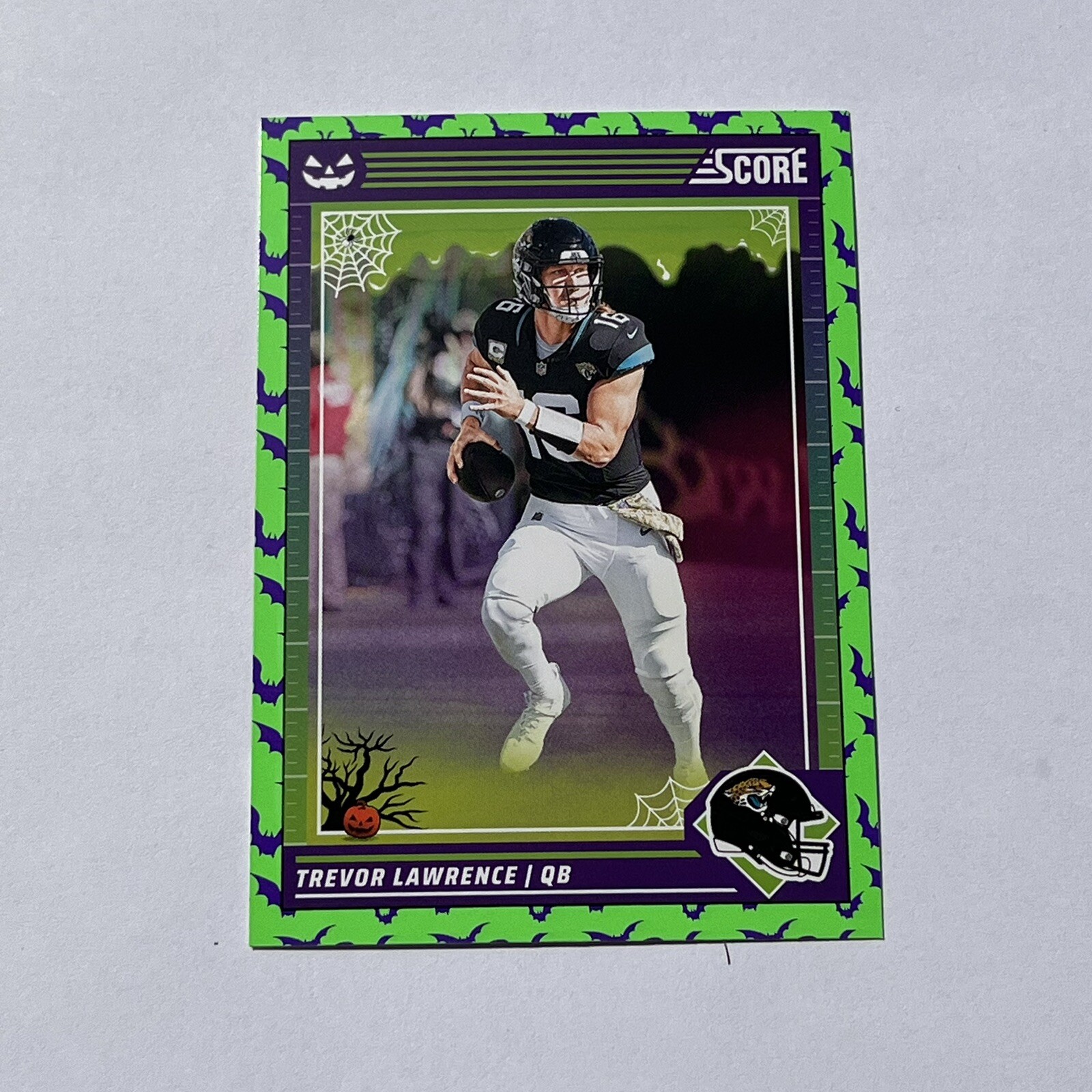 2024 Score Football Halloween Bat Card 127 Trevor Lawrence