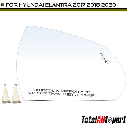 Mirror Glass with Blind Spot Detection for Hyundai Elantra 2017-2020 Passenger