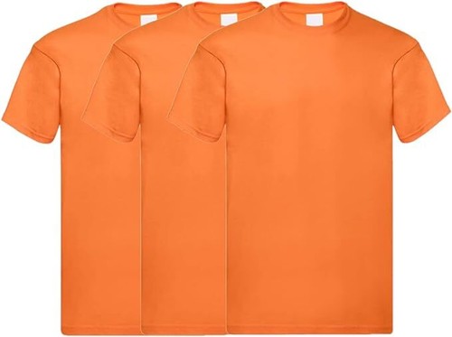 Mens Original Pack of 3 Short Sleeve Plain T-Shirts Fruit Of The Loom 100% Cotto - Picture 30 of 42