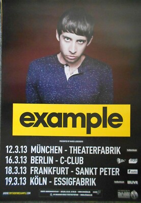 EXAMPLE  2013  TOUR - orig. Concert Poster - Konzert Plakat - DIN A1