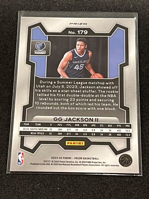2023-24 Panini Prizm Basketball GG Jackson II Silver Prizm Rookie