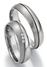 Titan Eheringe + Diamant + Garantie Trauring Antragsring Hochzeitsring + Gravur