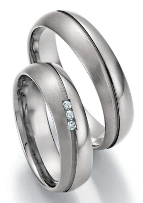 Titan Eheringe + Diamant + Garantie Trauring Antragsring Hochzeitsring + Gravur