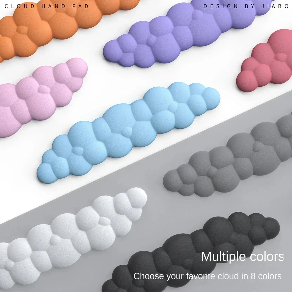 Mouse Pad with Wrist Rest Keyboard Cloud Anti-slip Memory Foam Desktop Office US - Image 3 of 4